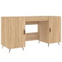 Escritorio madera de ingeniería roble Sonoma 140x50x75 cm de vidaXL, Escritorios - Ref: Foro24-829519, Precio: 112,82 €, Desc...