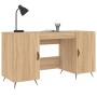 Escritorio madera de ingeniería roble Sonoma 140x50x75 cm de vidaXL, Escritorios - Ref: Foro24-829519, Precio: 112,82 €, Desc...