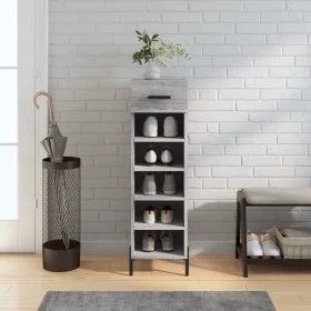 Zapatero madera de ingeniería gris Sonoma 30x35x105 cm de vidaXL, Armarios y almacenamiento - Ref: Foro24-829690, Precio: 46,...