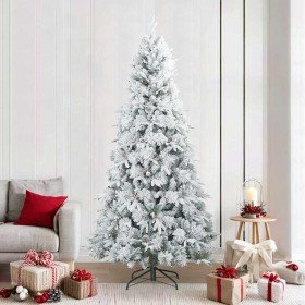 Árbol de Navidad artificial plegable cubierto de nieve 240 cm en Decoración Festiva y Estacional | Comprar online en Foru.es