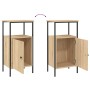 Mesitas noche 2 uds madera ingeniería roble Sonoma 41x31x80 cm de vidaXL, Mesitas de noche - Ref: Foro24-825926, Precio: 72,8...