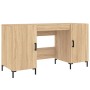 Escritorio madera de ingeniería roble Sonoma 140x50x75 cm de vidaXL, Escritorios - Ref: Foro24-829551, Precio: 122,03 €, Desc...