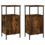 Mesitas noche 2 uds madera ingeniería roble ahumado 41x31x80 cm de vidaXL, Mesitas de noche - Ref: Foro24-825928, Precio: 60,...