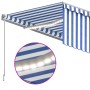 Toldo manual retráctil con persiana y LED azul y blanco 4,5x3 m en Toldos | Comprar online en Foru.es