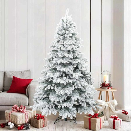 Árbol de Navidad artificial plegable cubierto de nieve 210 cm en Decoración Festiva y Estacional | Comprar online en Foru.es