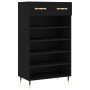 Zapatero madera de ingeniería negro 60x35x105 cm de vidaXL, Armarios y almacenamiento - Ref: Foro24-829589, Precio: 91,58 €, ...