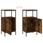 Mesitas noche 2 uds madera ingeniería roble ahumado 41x31x80 cm de vidaXL, Mesitas de noche - Ref: Foro24-825928, Precio: 60,...