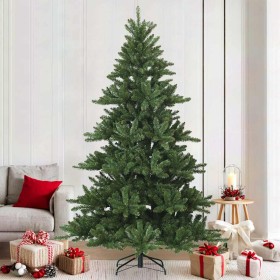 Árbol de Navidad artificial con ramas articuladas Verde 210 cm en Decoración Festiva y Estacional | Comprar online en Foru.es