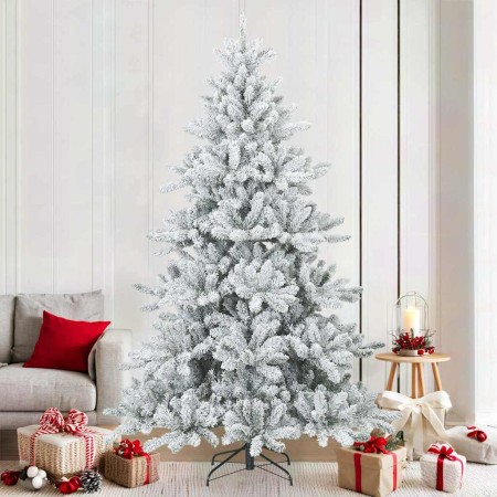Árbol de Navidad artificial plegable cubierto de nieve 210 cm en Decoración Festiva y Estacional | Comprar online en Foru.es