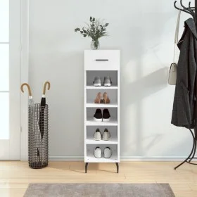 Zapatero madera de ingeniería blanco 30x35x105 cm de vidaXL, Armarios y almacenamiento - Ref: Foro24-829692, Precio: 60,62 €,...