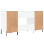 Escritorio madera contrachapada blanco brillante 140x50x75 cm de vidaXL, Escritorios - Ref: Foro24-829558, Precio: 137,03 €, ...
