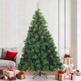 Árbol de Navidad artificial con ramas articuladas Verde 210 cm en Decoración Festiva y Estacional | Comprar online en Foru.es