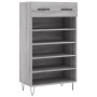 Zapatero madera de ingeniería gris Sonoma 60x35x105 cm de vidaXL, Armarios y almacenamiento - Ref: Foro24-829610, Precio: 57,...