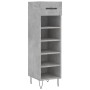 Zapatero madera de ingeniería gris hormigón 30x35x105 cm de vidaXL, Armarios y almacenamiento - Ref: Foro24-829672, Precio: 4...