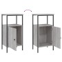 Mesitas de noche 2 uds madera ingeniería gris Sonoma 41x31x80cm de vidaXL, Mesitas de noche - Ref: Foro24-825930, Precio: 71,...