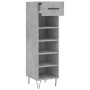 Zapatero madera de ingeniería gris hormigón 30x35x105 cm de vidaXL, Armarios y almacenamiento - Ref: Foro24-829672, Precio: 4...