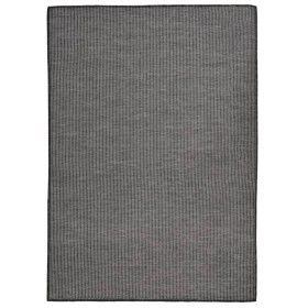 Alfombra de exterior de tejido plano gris 140x200 cm de vidaXL, Alfombras - Ref: Foro24-340775, Precio: 48,98 €, Descuento: %