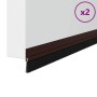 Sellos de cepillo para puertas autoadhesivos 2 pcs Marrón en Materiales de construcción | Comprar online en Foru.es