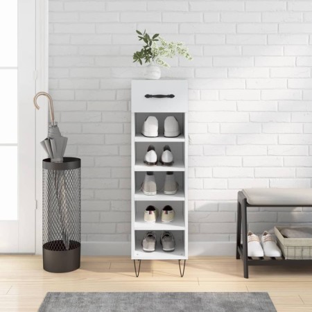 Zapatero madera de ingeniería blanco 30x35x105 cm de vidaXL, Armarios y almacenamiento - Ref: Foro24-829668, Precio: 66,91 €,...