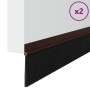 Sellos de cepillo para puertas autoadhesivos 2 pcs Marrón en Materiales de construcción | Comprar online en Foru.es