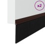 Sellos de cepillo para puertas autoadhesivos 2 pcs Marrón en Materiales de construcción | Comprar online en Foru.es