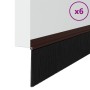 Sellos de cepillo para puertas autoadhesivos 6 pcs Marrón en Materiales de construcción | Comprar online en Foru.es