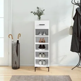 Zapatero madera de ingeniería blanco 30x35x105 cm de vidaXL, Armarios y almacenamiento - Ref: Foro24-829676, Precio: 45,62 €,...