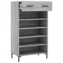 Zapatero madera de ingeniería gris Sonoma 60x35x105 cm de vidaXL, Armarios y almacenamiento - Ref: Foro24-829618, Precio: 81,...
