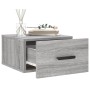 Mesitas de noche de pared 2 uds color gris Sonoma 35x35x20 cm de vidaXL, Taquillas y armarios de almacenamiento - Ref: Foro24...