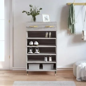 Zapatero madera de ingeniería gris Sonoma 60x35x105 cm de vidaXL, Armarios y almacenamiento - Ref: Foro24-829594, Precio: 56,...