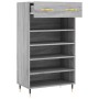 Zapatero madera de ingeniería gris Sonoma 60x35x105 cm de vidaXL, Armarios y almacenamiento - Ref: Foro24-829594, Precio: 56,...