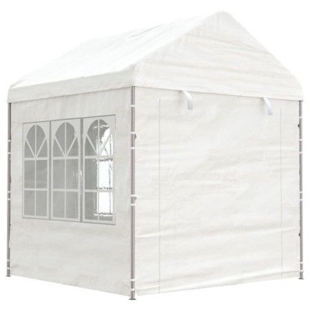 Cenador con techo polietileno blanco 2,28x2,23x2,69 m de vidaXL, Carpas y cenadores - Ref: Foro24-362629, Precio: 168,70 €, D...