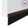 Sellos de cepillo de puerta atornillables 6 pcs Marrón 100 cm en Materiales de construcción | Comprar online en Foru.es