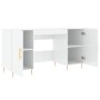 Escritorio madera contrachapada blanco brillante 140x50x75 cm de vidaXL, Escritorios - Ref: Foro24-829534, Precio: 151,73 €, ...