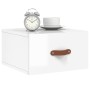 Mesitas de noche de pared 2 uds blanco brillo 35x35x20 cm de vidaXL, Taquillas y armarios de almacenamiento - Ref: Foro24-829...