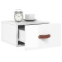 Mesitas de noche de pared 2 uds blanco brillo 35x35x20 cm de vidaXL, Taquillas y armarios de almacenamiento - Ref: Foro24-829...