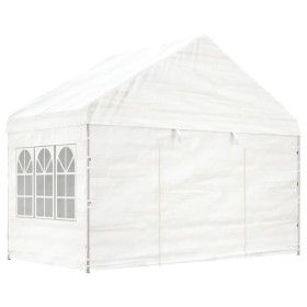 Cenador con techo polietileno blanco 4,08x2,23x3,22 m de vidaXL, Carpas y cenadores - Ref: Foro24-362631, Precio: 222,69 €, D...
