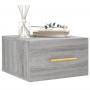 Mesitas de noche de pared 2 uds color gris Sonoma 35x35x20 cm de vidaXL, Taquillas y armarios de almacenamiento - Ref: Foro24...