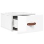 Mesitas de noche de pared 2 uds blanco brillo 35x35x20 cm de vidaXL, Taquillas y armarios de almacenamiento - Ref: Foro24-829...