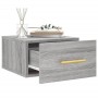 Mesitas de noche de pared 2 uds color gris Sonoma 35x35x20 cm de vidaXL, Taquillas y armarios de almacenamiento - Ref: Foro24...