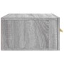 Mesitas de noche de pared 2 uds color gris Sonoma 35x35x20 cm de vidaXL, Taquillas y armarios de almacenamiento - Ref: Foro24...