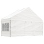 Cenador con techo polietileno blanco 5,88x2,23x3,75 m de vidaXL, Carpas y cenadores - Ref: Foro24-362633, Precio: 255,54 €, D...