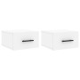 Mesitas de noche de pared 2 uds blanco 35x35x20 cm de vidaXL, Taquillas y armarios de almacenamiento - Ref: Foro24-829869, Pr...