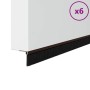 Sellos de cepillo de puerta atornillables 6 pcs Marrón 100 cm en Materiales de construcción | Comprar online en Foru.es