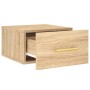 Mesitas de noche de pared 2 uds color roble Sonoma 35x35x20 cm de vidaXL, Taquillas y armarios de almacenamiento - Ref: Foro2...