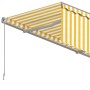 Toldo retráctil manual con persiana amarillo y blanco 5x3 m en Toldos | Comprar online en Foru.es