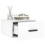 Mesitas de noche de pared 2 uds blanco brillo 35x35x20 cm de vidaXL, Taquillas y armarios de almacenamiento - Ref: Foro24-829...