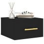 Mesita de noche de pared negro 35x35x20 cm de vidaXL, Taquillas y armarios de almacenamiento - Ref: Foro24-829790, Precio: 42...