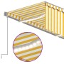 Toldo retráctil manual persiana y LED amarillo y blanco 5x3 m en Toldos | Comprar online en Foru.es