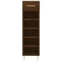 Zapatero madera de ingeniería roble marrón 30x35x105 cm de vidaXL, Armarios y almacenamiento - Ref: Foro24-829667, Precio: 55...
